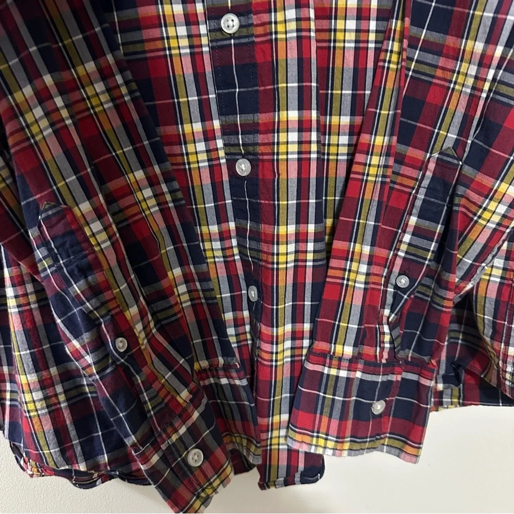 Lot of 2 J.Crew Flex Washed Button‎ Down Shirt Long Sleeve Men’s Sz Large